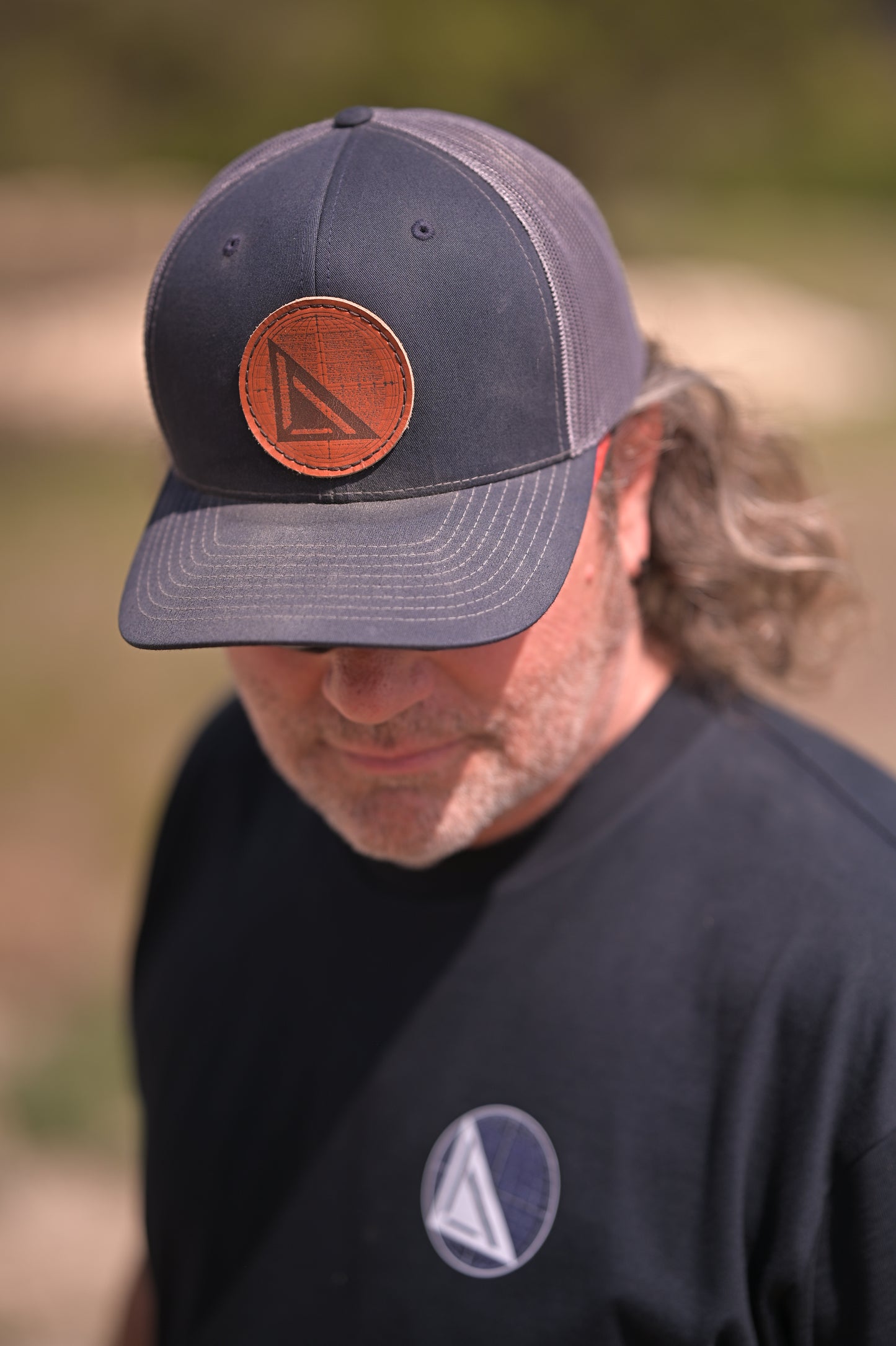 Squared Trucker Snapback - Navy/Charcoal