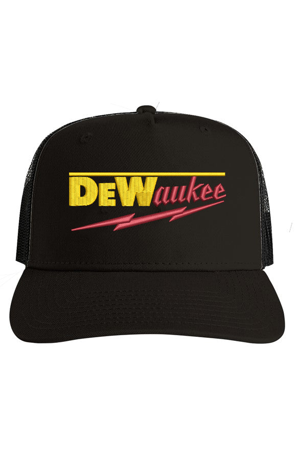 Black Mesh Stock Contrast Trucker