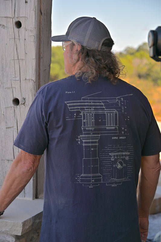 Doric Order T - Blueprint Blue