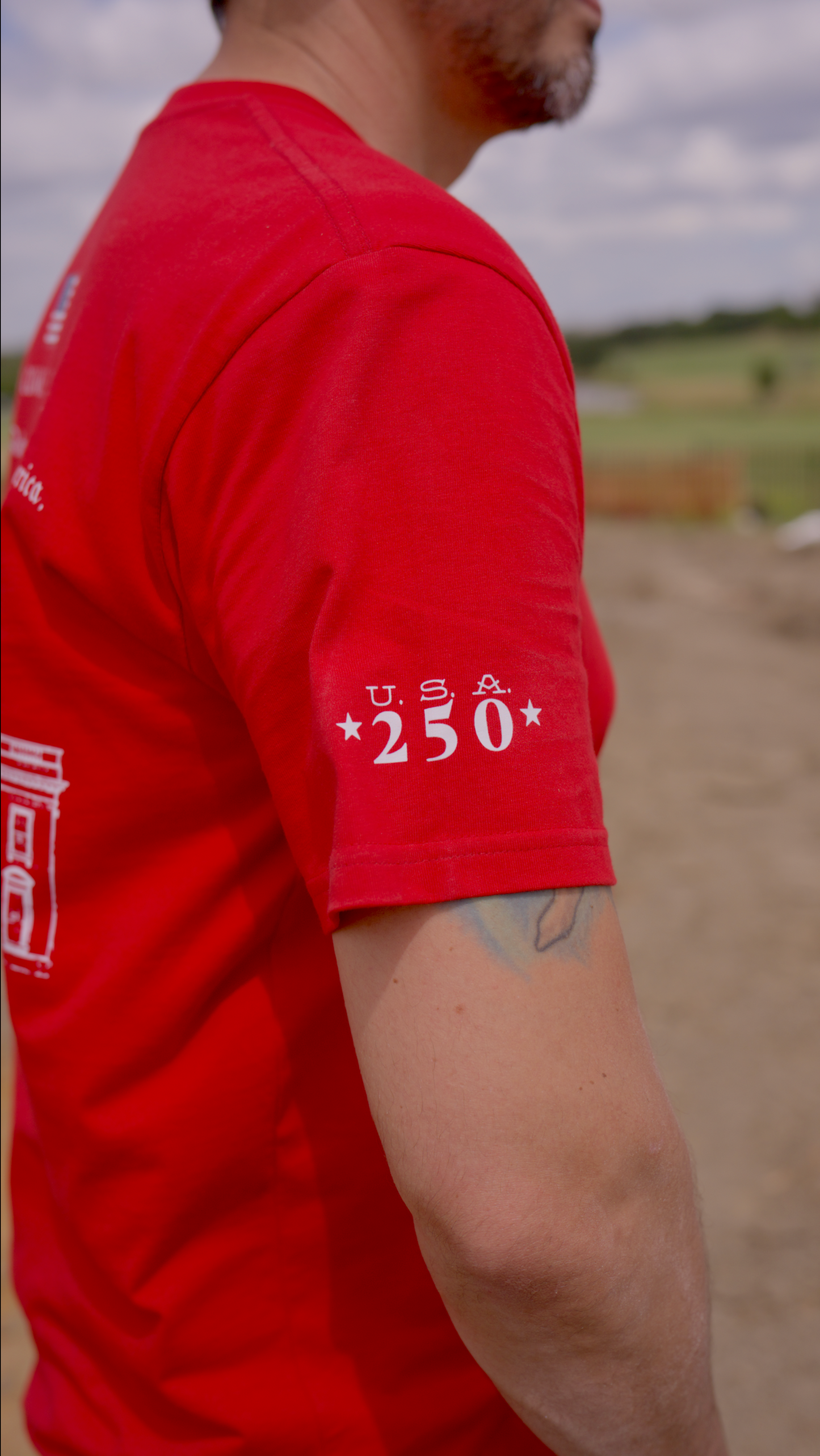 Squared America 250 Year T - Classic Red
